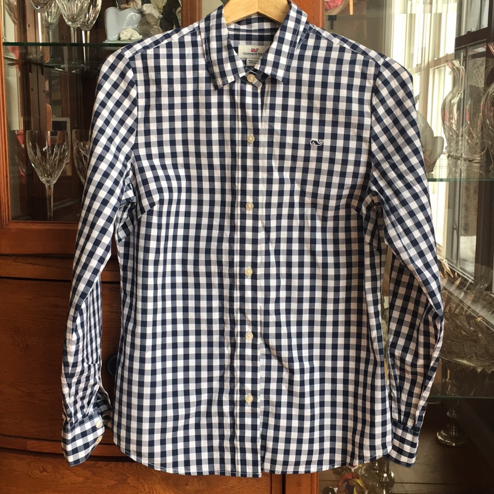 Plaid VV Oxford shirt
